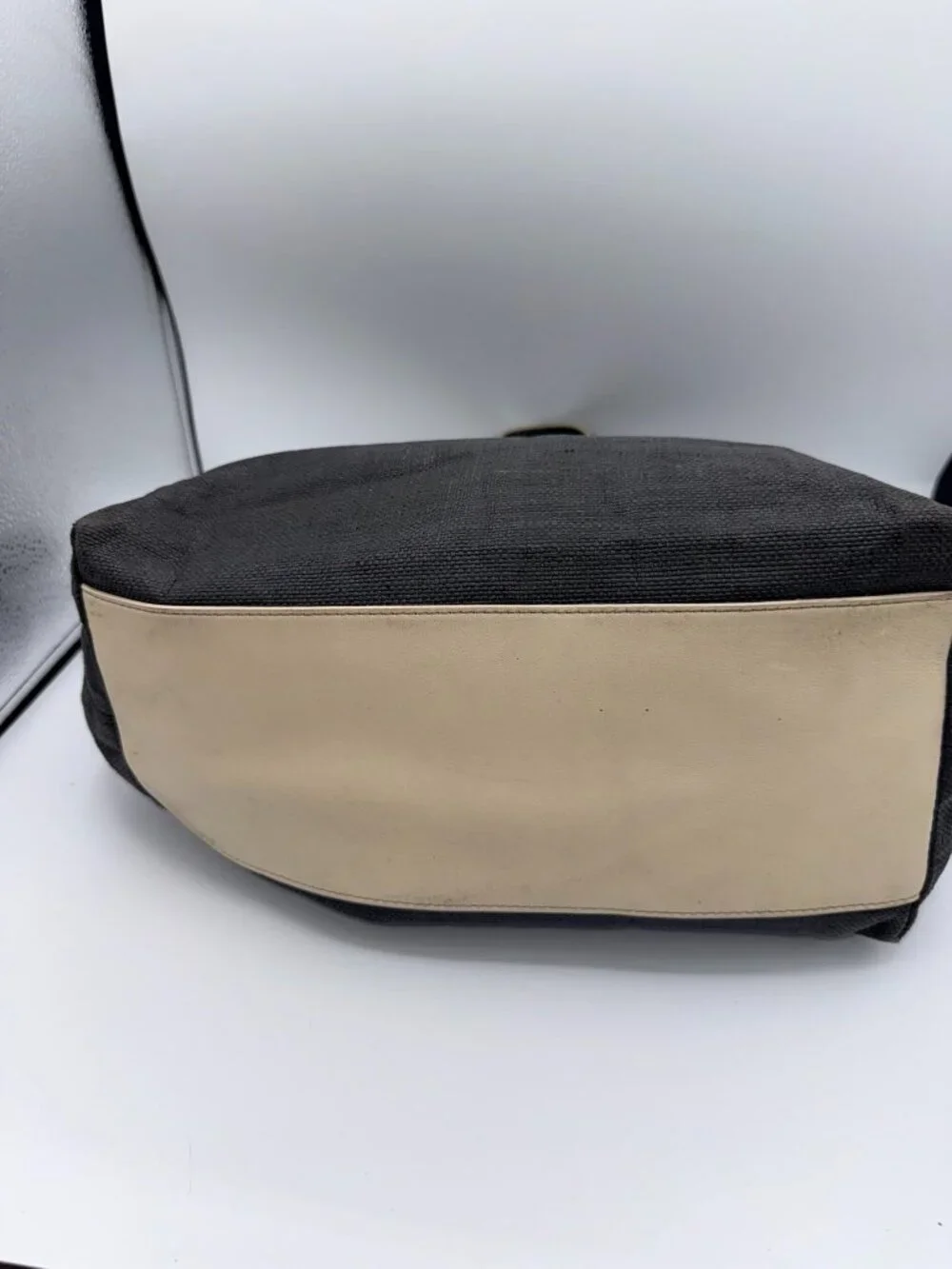 Kate Spade Black Canvas Bow Shoulder Bag Tote Purse - Picture 10 of 15